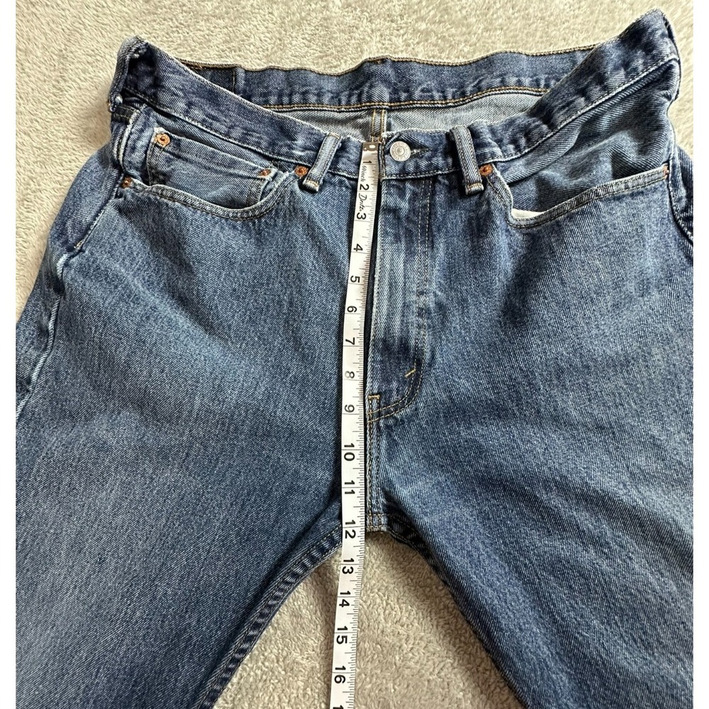 Levi's 505 Regular Fit Jeans Men's 36W x 34L - Fits 37x32 Blue Medium Stonewash - Picture 4 of 12